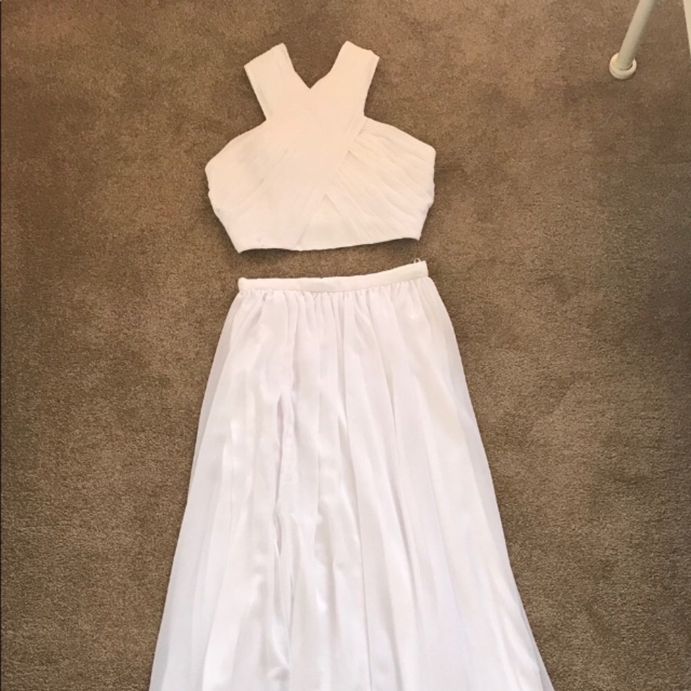 Fame and partners two piece maxi dress